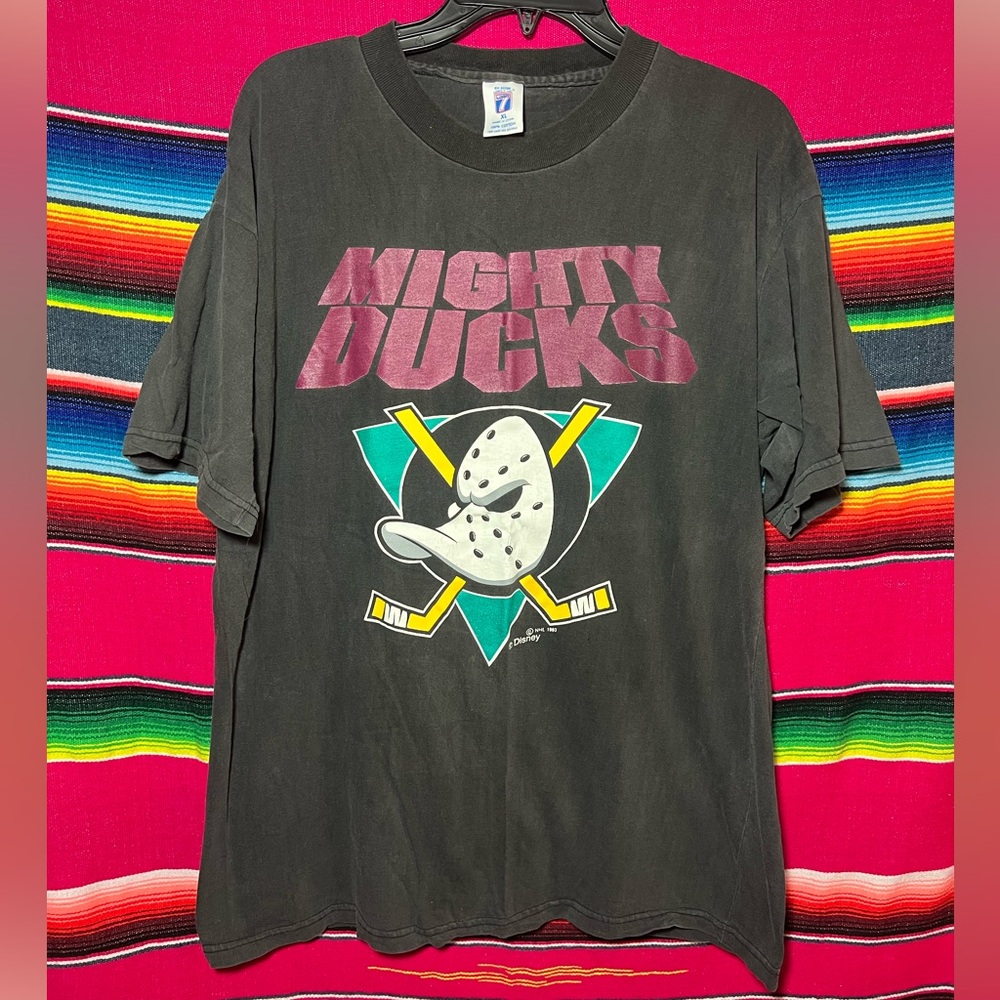 NHL Anaheim Mighty Ducks Spell-Out T-Shirt 1993 X-Large